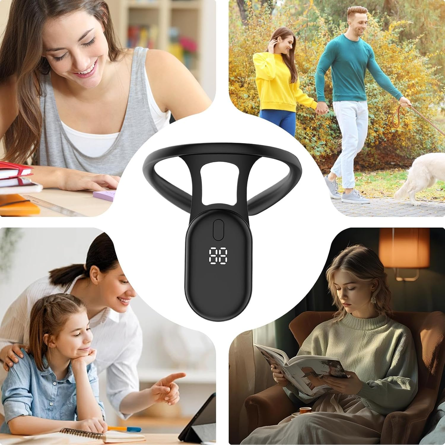 Posture Corrector Monitor - Rechargeable Smart Posture Monitor Corrector,Home School Business Skin-Friendly Appliance Built-In Sensor for Studying, Working - Orange image number 5