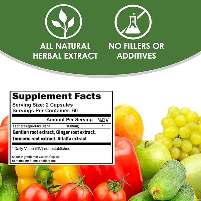 Eatmor Appetite Stimulant | Weight Gain Pills for Men and Women | Natural Hunger Boosting Orxegenic Supplement | VH Nutrition | 120 Capsules | 30 Day Supply image number 5