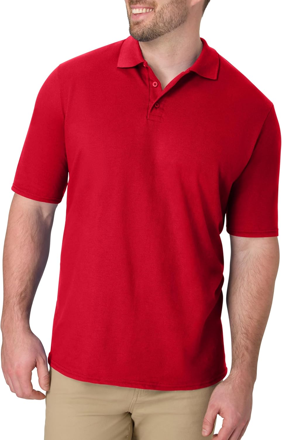 Hanes Men'S Short Sleeve X-Temp W/Freshiq Polo