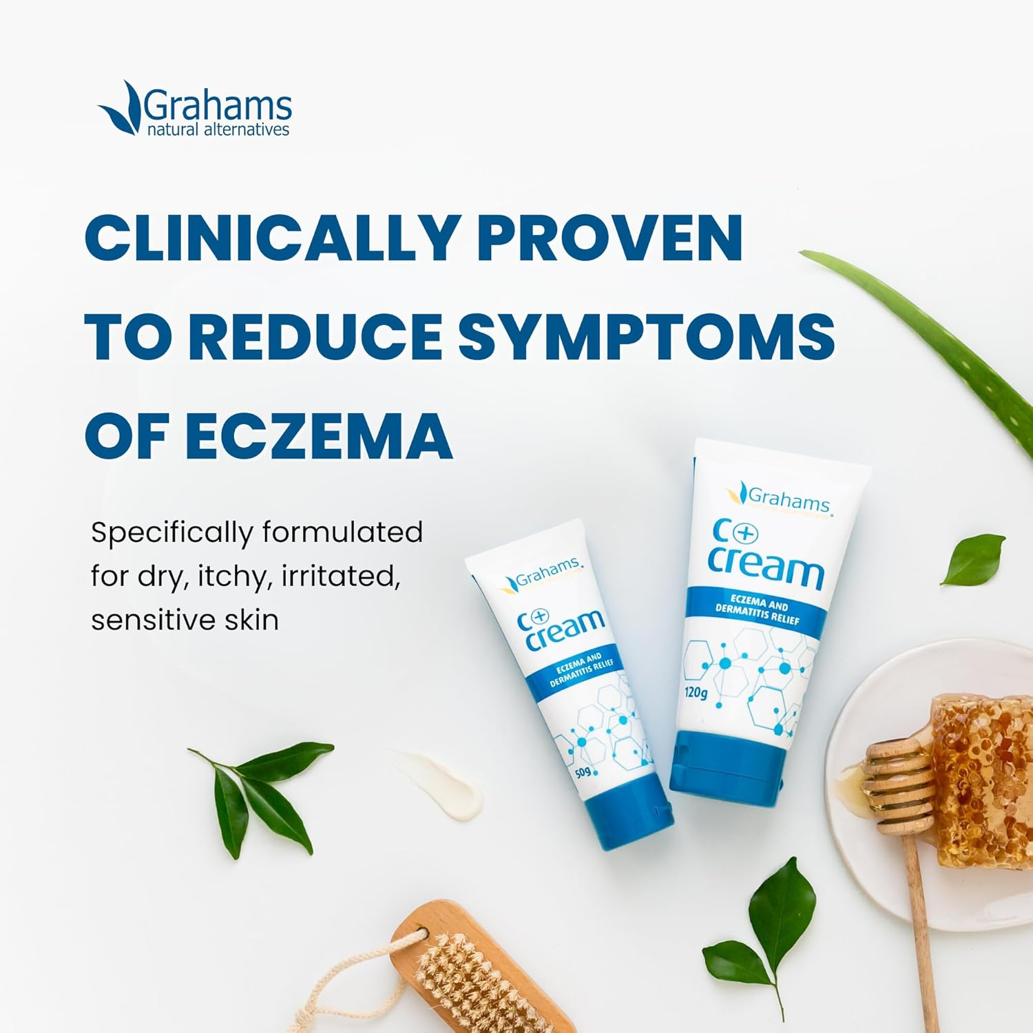 Grahams Natural C+ Eczema Dermatitis Cream, 50 Grams image number 5