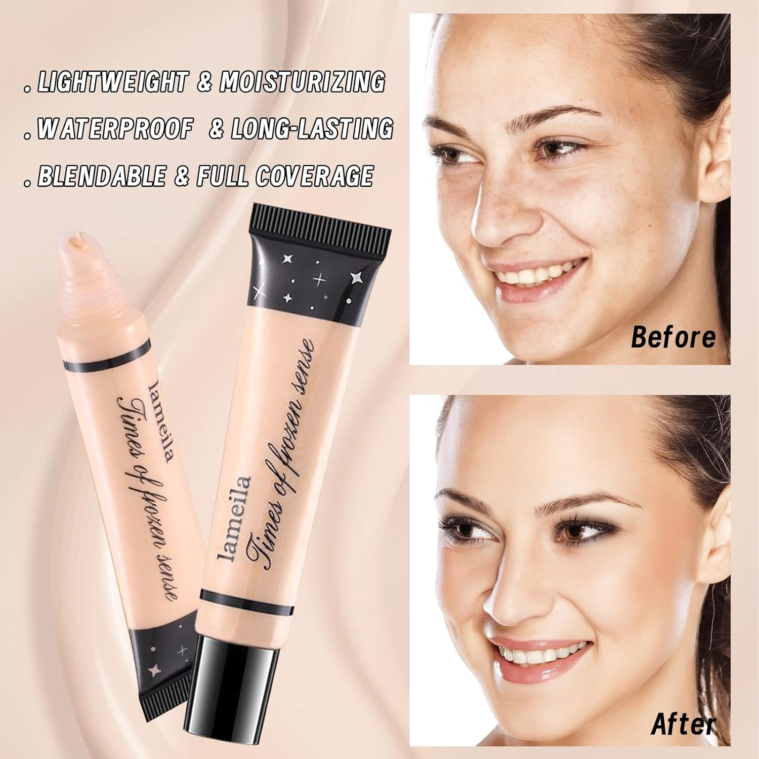 YBUETE Makeup Set Kit for Women Girls Teens, Makeup Present Set, Includes 9 Color Eyeshadow, Counter Stick, Foundation, Eyebrow Pencil, Eyeliner, Mascara, Lip Gloss, 5Pcs Brushes, Sponge image number 1