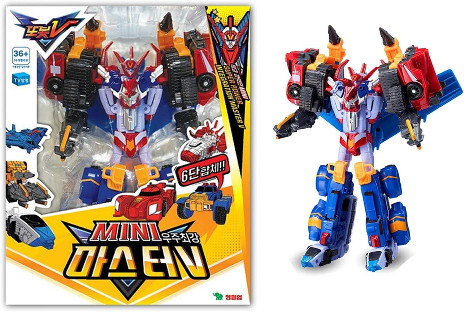 [Tobot V] Mini Masterv/Newest Popular Toy / 6 Mini Vehicles Can Be Separated and Combined into Master V Robot image number 1