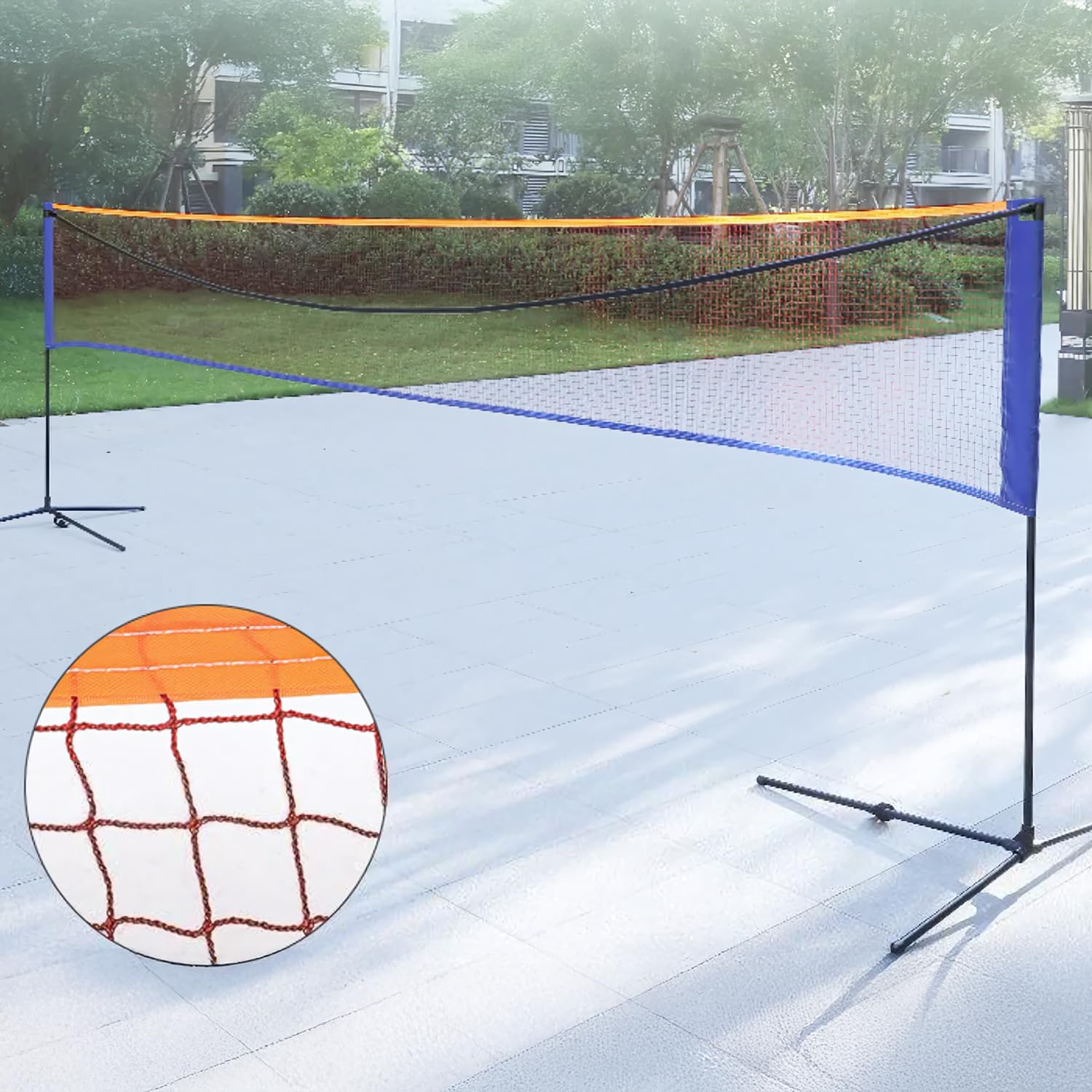 SPP Professional Multi-Sport Net System - Premium Volleyball Badminton Tennis & Pickleball Set with Quick-Setup Steel Frame, Height-Adjustable Poles & Carry Bag, Indoor Outdoor Use image number 5