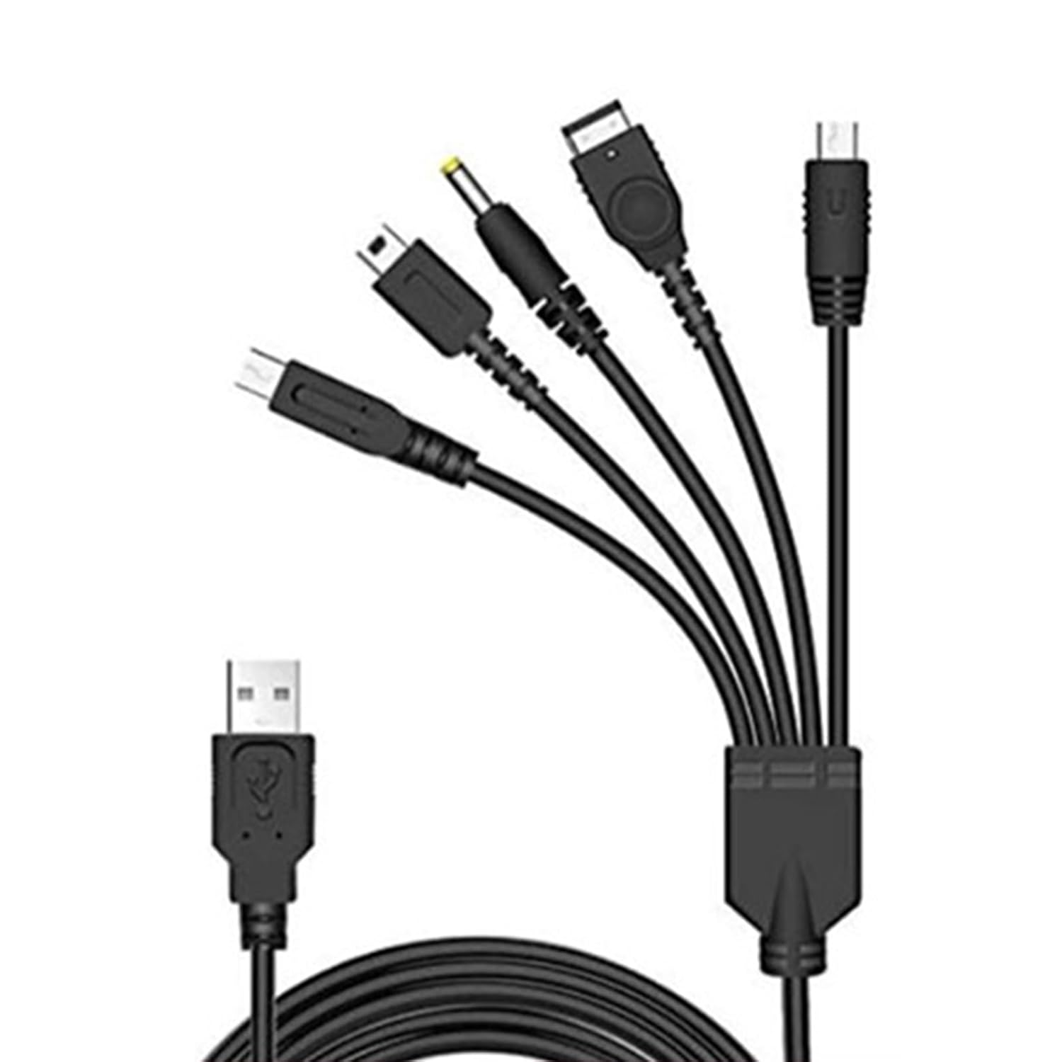 Xolixorium 5 in 1 USB Charger Cable Compatible with Nintendo DS Lite/Wii U/New 3DS(XL/LL) 3DS(XL/LL) 2DS Dsi(Xl/Ll) NDS/GBA Sp(Gameboy Advance SP) PSP 1000 2000 3000 Multi Function Fast Charging Cord image number 3