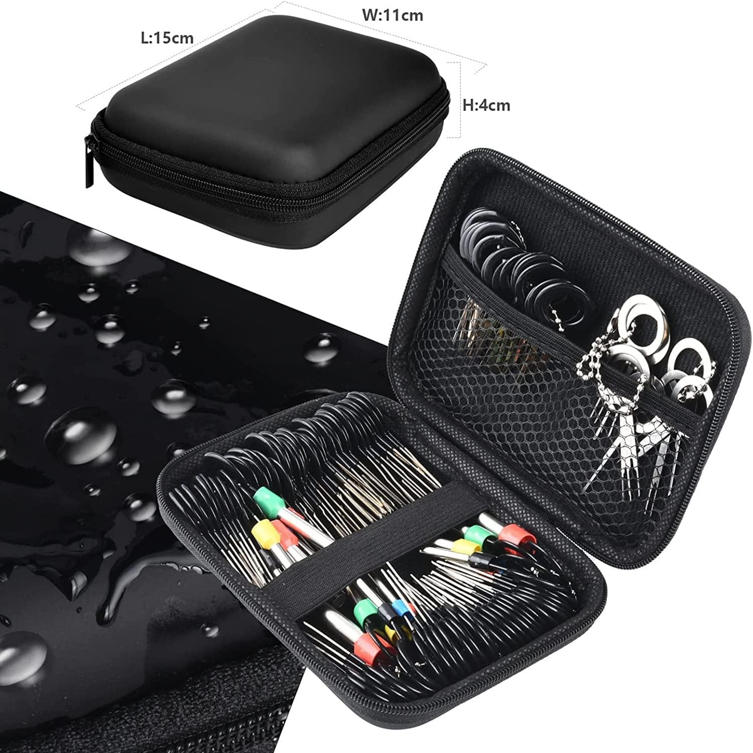 109Pcs Terminal Removal Tool Kit Terminal Ejector Kit Depinning Key Tool Set Depinning Tool Electrical Connector Pin Removal Tool Kit for Auto Repair Key Removal Tools Universal with Protective Bag image number 4