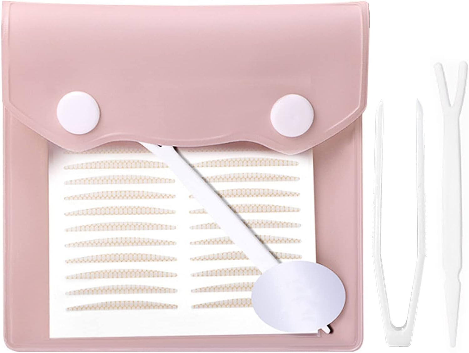 Folmywy Eyelid Tape Waterproof Invisible Slender Style 200 Piece Double Sticker Self-Adhesive Lasting for Hooded Droopy Uneven Mono-Eyelids No Trace Sticky image number 4