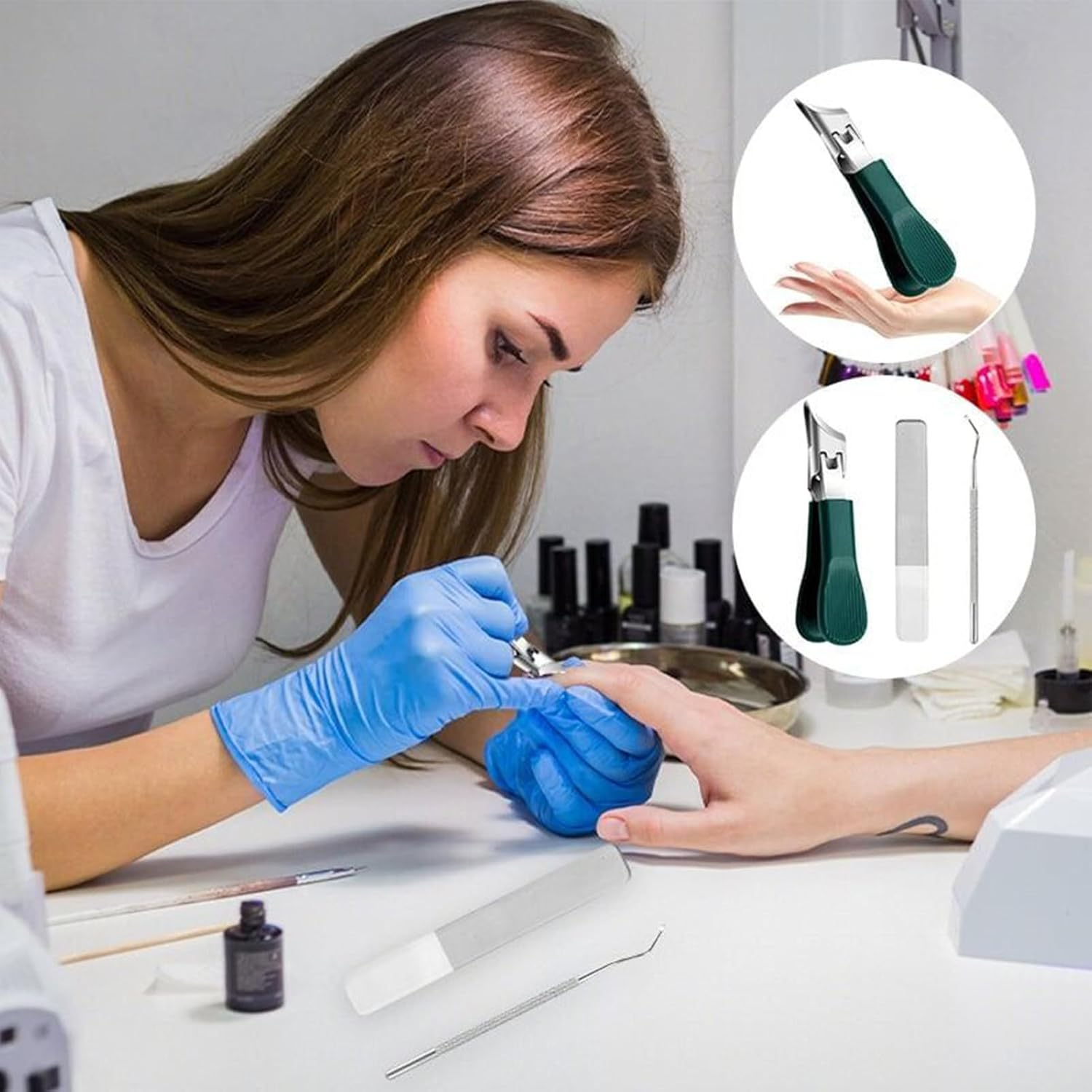 Lisutupode Eagle Beak Beveled Fingernail Clipper | Anti-Splash Nail Cutter,Professional Personal Care Tools, Multifunctional Fingernail Trimmer for Home Manicure image number 3