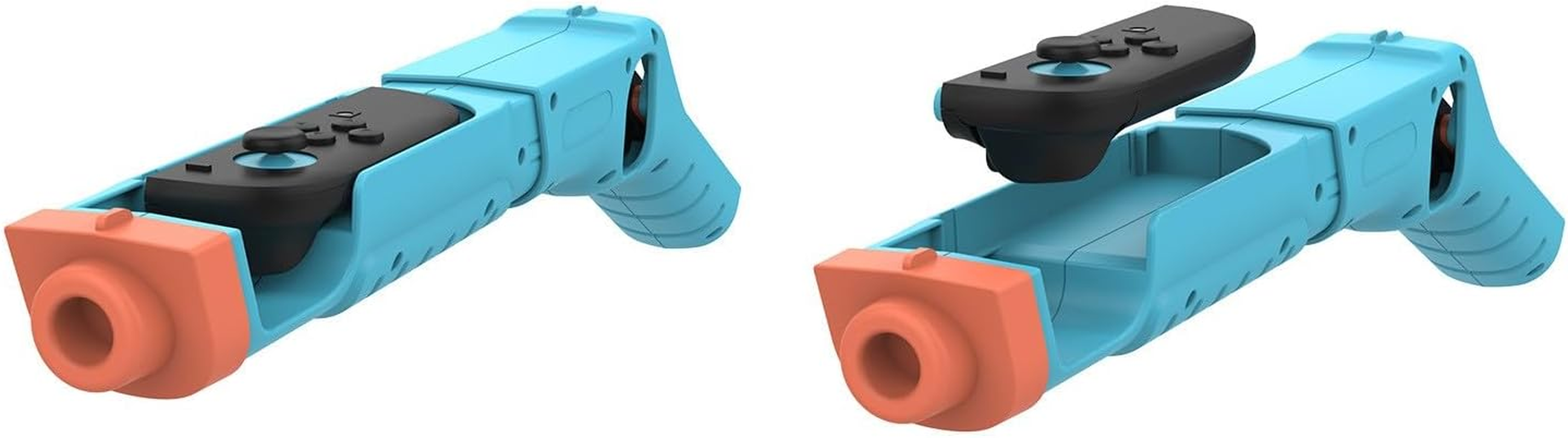 Shooting Game Grip for Nintendo Switch2 Joycon2, Light Blue and Orange, Gun-Style Controller Attachment image number 2