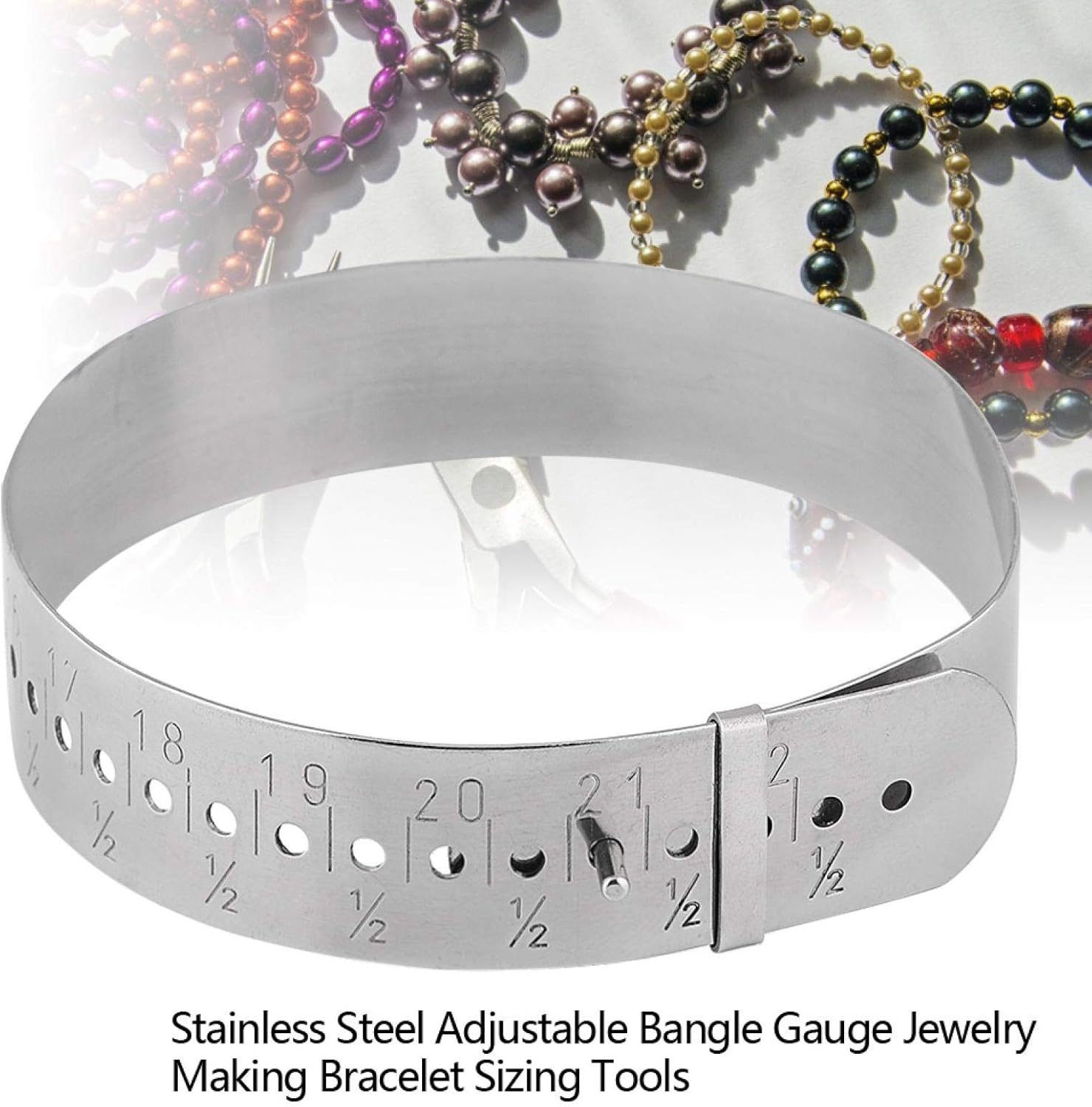 Simple Bracelet Sizing Tool, Bangle Gauge, DIY Bracelet Stainless Steel for Jewelry Making Measuring Wrists image number 1