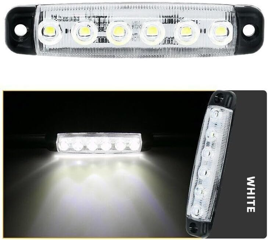 AIMALL 10X 12V Marine Boat LED Deck Courtesy Lights Waterproof White Stern Transom Lamp, Long Lifespan & Energy Efficient, 3.78" X 0.79" X 0.39"