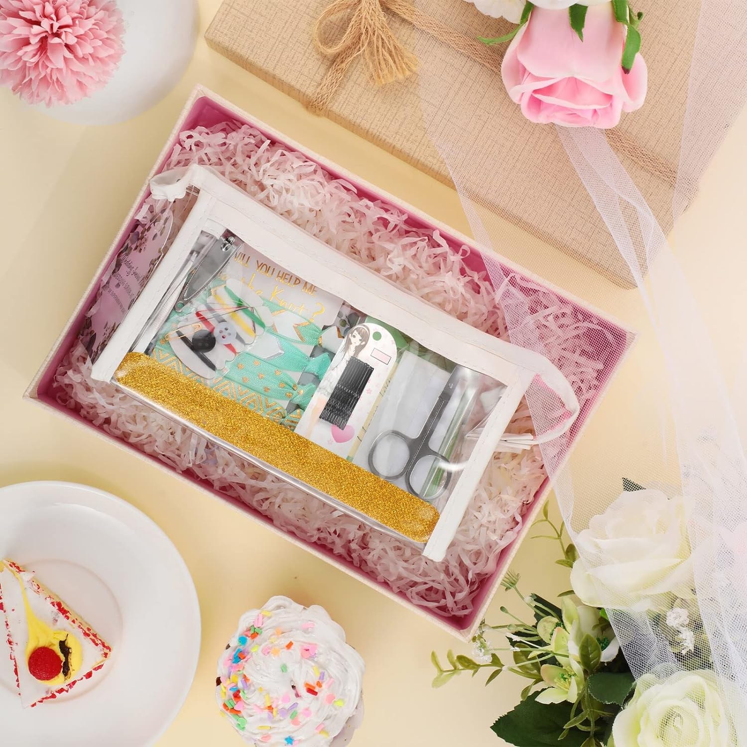 Chumia 132 Pieces Wedding Survival Kit Wedding Day Bridal Emergency Kit Bridal Party Proposal Gifts Mini Emergency Kit for Women with Makeup Bags Wedding Bride Emergency Supplies image number 1