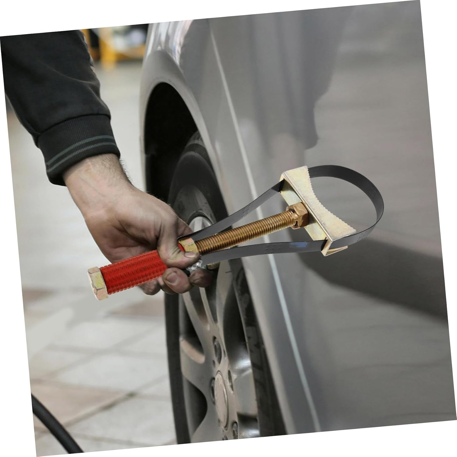 SOESFOUFU Oil Filter Wrench Strap Heavy Duty Puller Remover for Automotive Maintenance Tool Oil Filter Strap Wrench image number 5