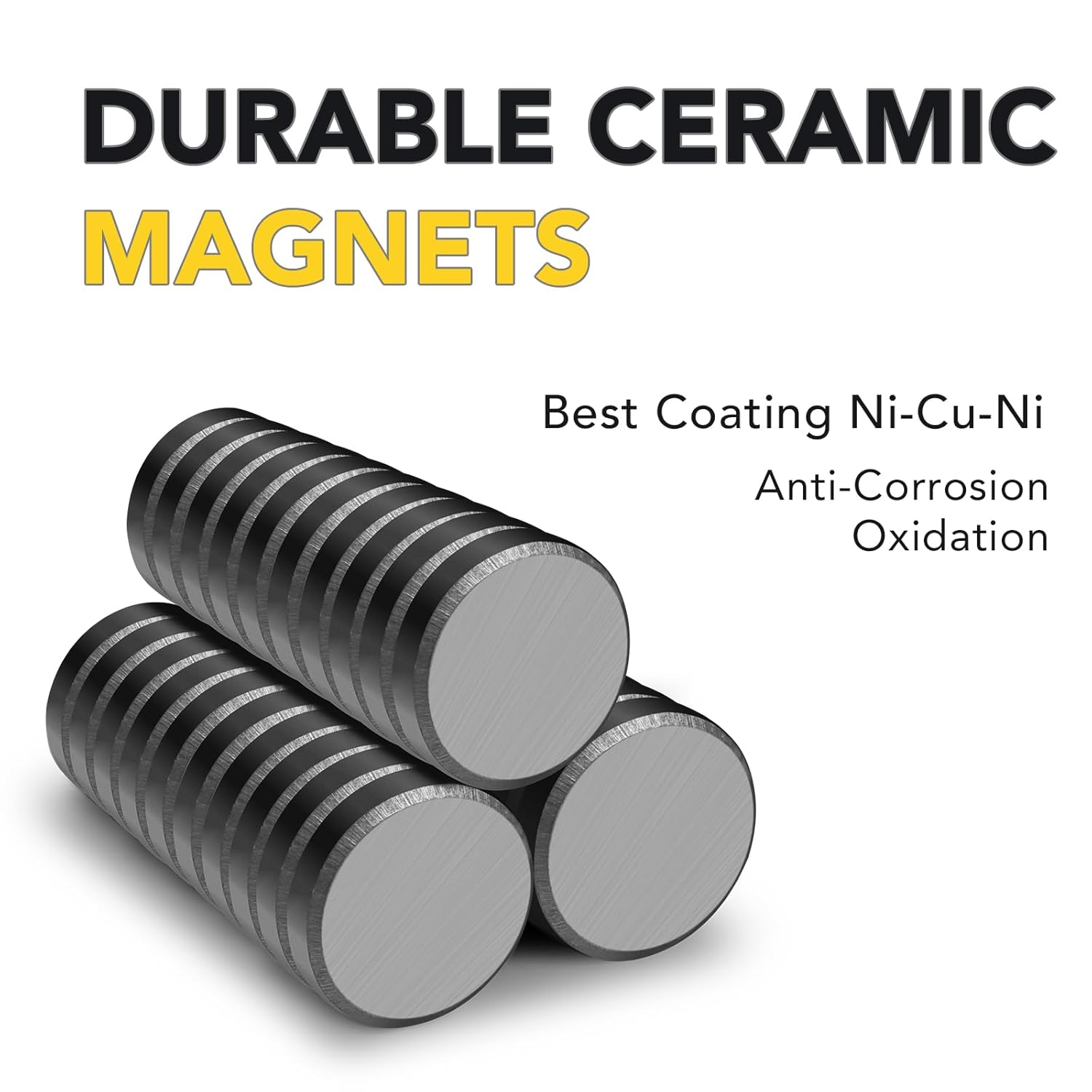 TRYMAG Small Ceramic Magnets for Crafts with Adhesive Backing, 70Pcs round Disc Magnets Flat Circle Ceramic Magnets, Ferrite Industrial Craft Magnets for Button, Hobbies, School, DIY-0.78"D X 0.19"H image number 1