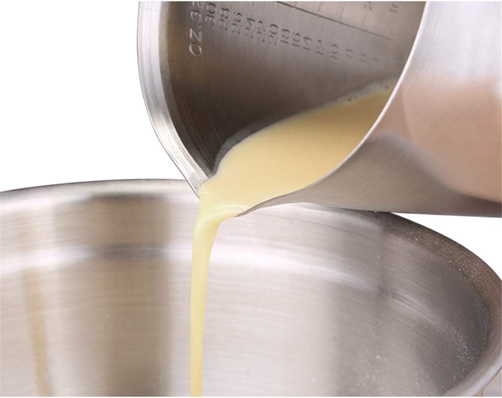 KSENDALO 16Oz/2Cup SUS304 Stainless Steel Measuring Cup - Precision Engraved Markings for Liquid, Coffee, Milk & Espresso - 500Ml Kitchen Mixing Pitcher, Canister & Container for Baking & Frothing image number 1