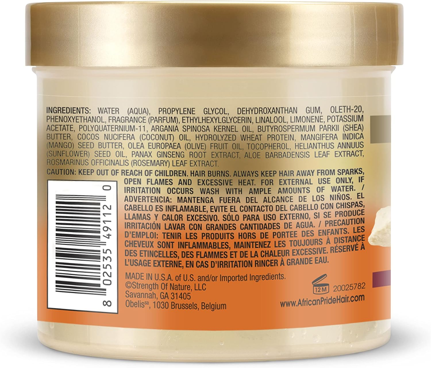 African Pride Shea Butter Miracle Curl Custard Styling 350Ml image number 2