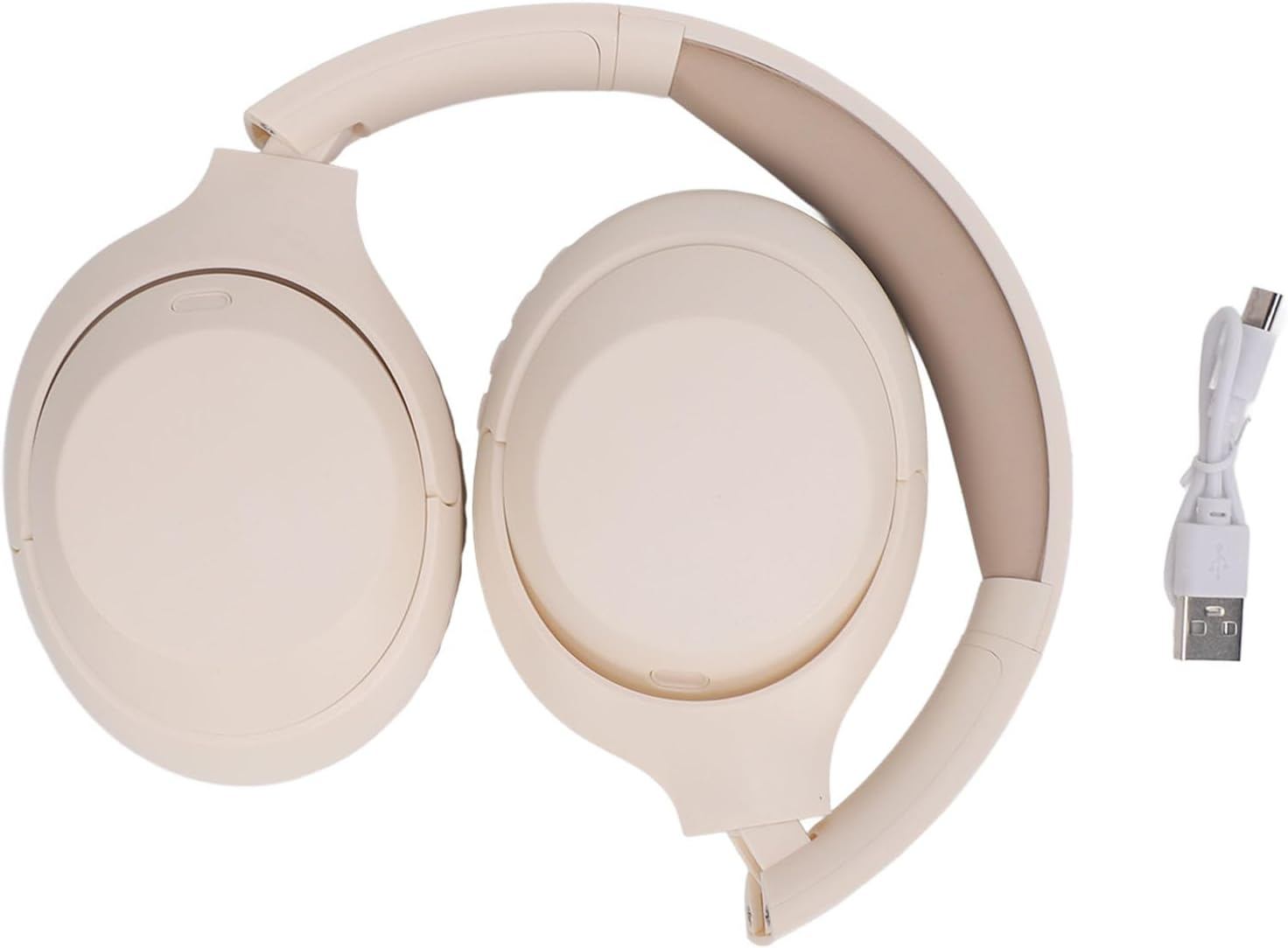 Jectse Bluetooth Headphones over the Ear, V5.3, Long Playtime, Deep Bass, Stereo, Rechargeable, Foldable, Wireless Headset with 3.5 Mm Connector (Khaki)