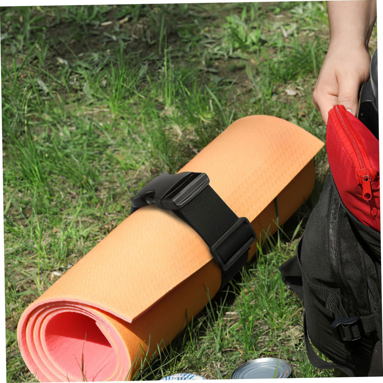 Adjustable Nylon Luggage Straps 4Pcs with Buckle, 3Cm Wide X 100Cm Long Travel Backpack Belts for Outdoor Luggage Security and Suitcase Organization image number 6