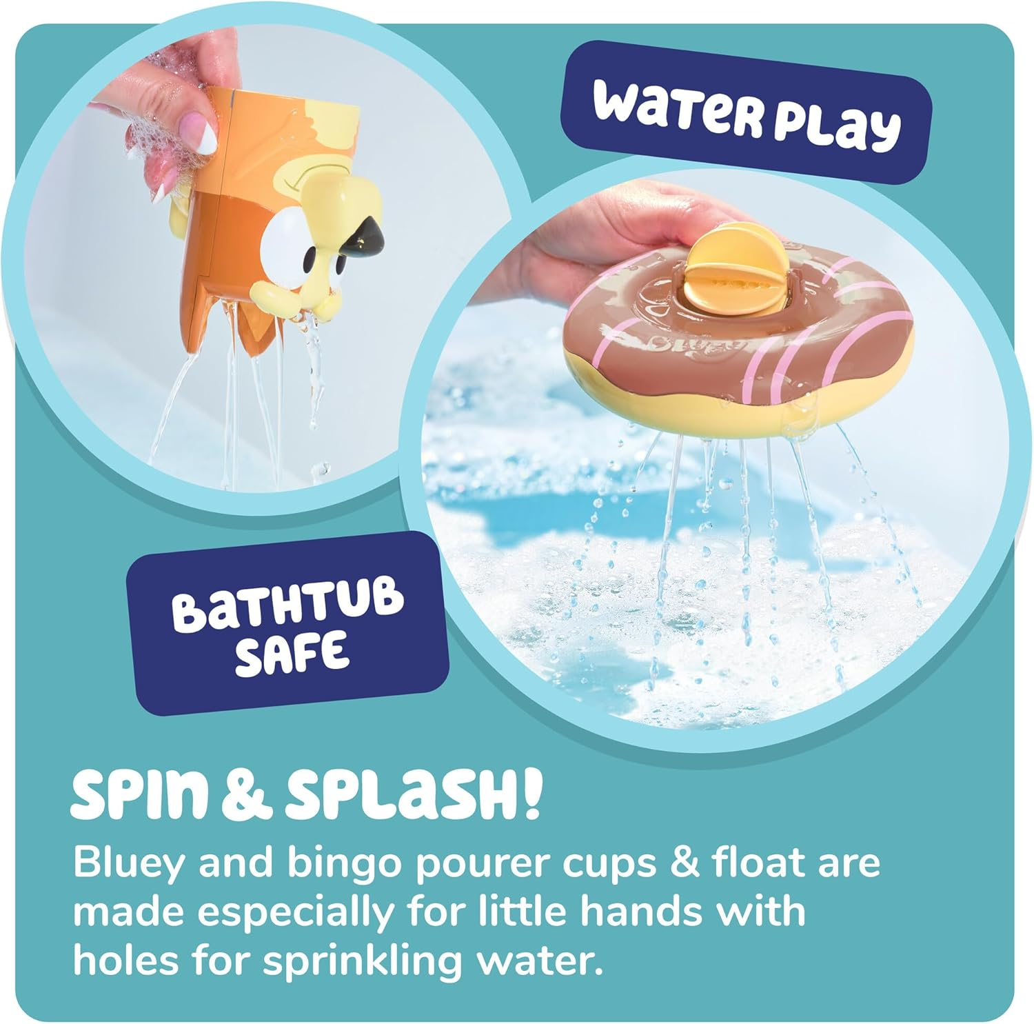 TOMY Toomies Bluey Bath Floats Toy (Pack of 2) image number 2