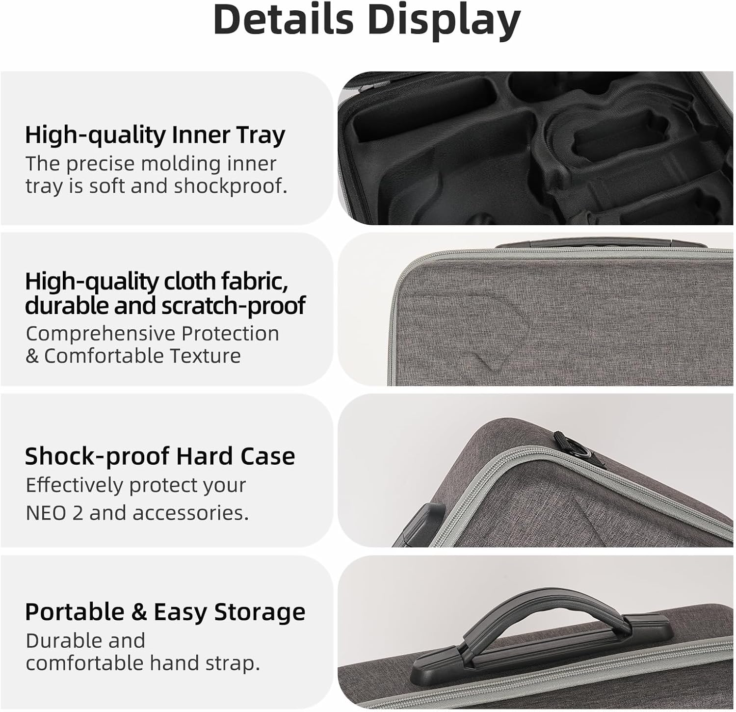 Neo 2 Carrying Case, Portable Storage Shoulder Bag for DJI Neo 2 Drone Accessories, Fits for DJI Goggles N3, RC Motion 3 Controller, 6 Batteries, Battery Charger Hub image number 1