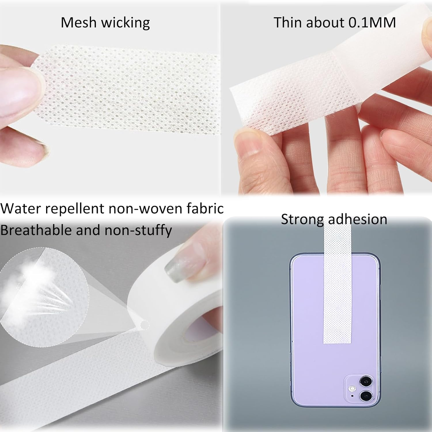 6 Rolls Disposable Collar Protector Hat Shirt Collar Sweat Protectors Collar Protector Sweat Pads Self-Adhesive Shirt Collar Protector for Shirt Collar Hat Brims image number 3