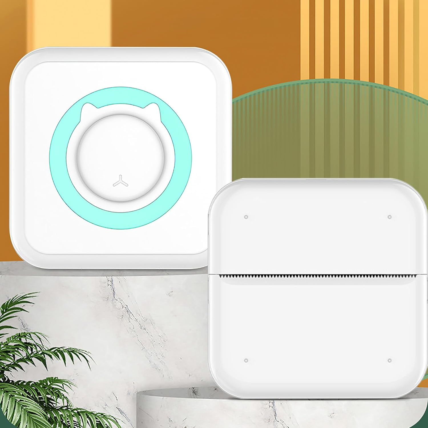 Print Pods Mini Printer Kits with 3 Rolls Printing Paper, 5 Rolls Self-Adhesive Paper, Watercolor Pens, Cartoon Stickers, Portable Bluetooth Phone Pocket Sticker Thermal Printer for Study, Photos, DIY image number 5