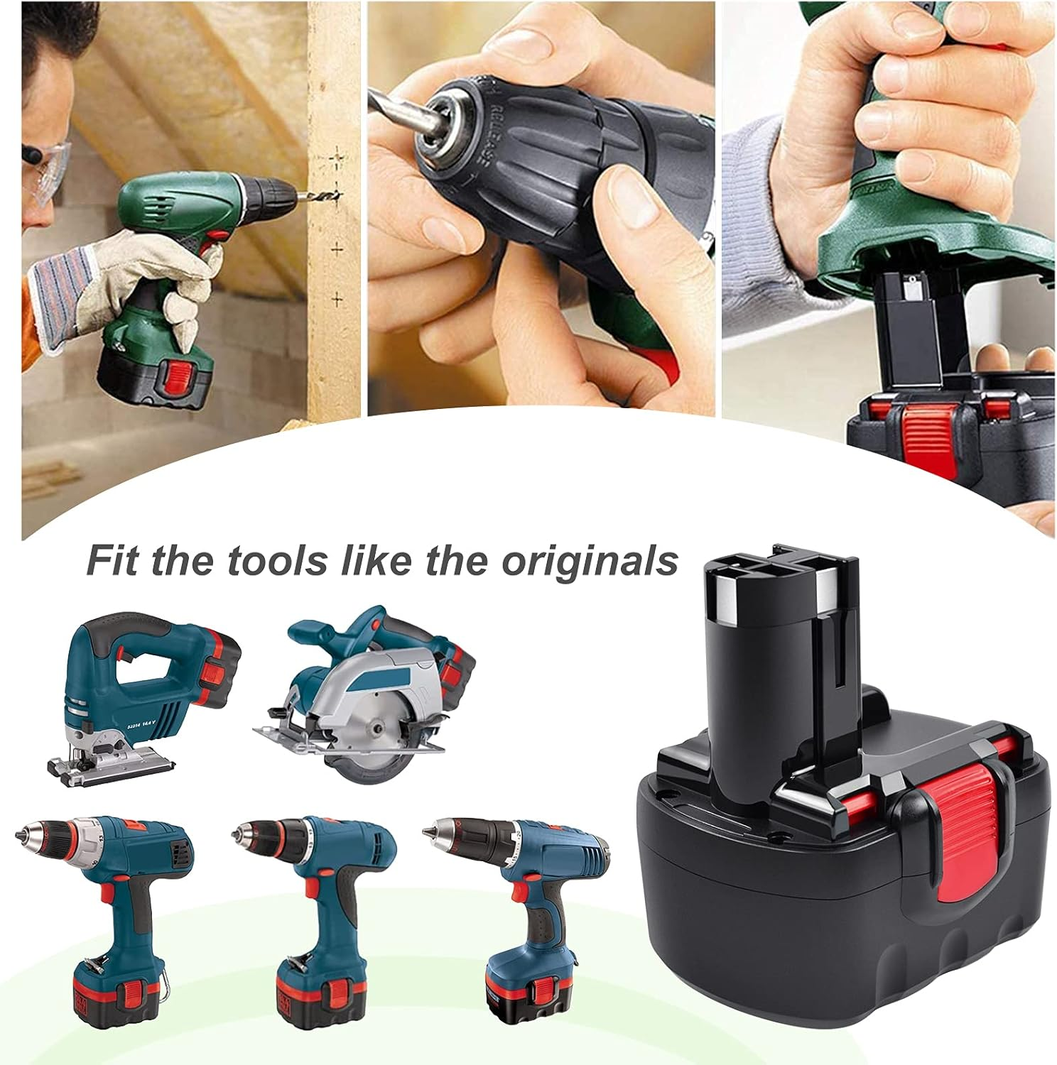 Tecmana 14.4 V 3.5 Ah Replacement Battery for Bosch 2607335275 2607335276 2607335533 2607335465 2607335678 2607335685 26073. 35711 BAT038 BAT040 BAT041 BAT140 BAT159 image number 2