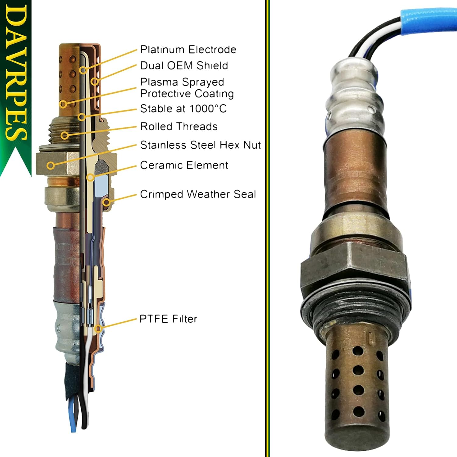 234-4349 Oxygen Sensor O2 Sensor Post-Cat Sensor for 2003-2012 Mazda RX-8 SE17 Coupe 1.3L 2Cyl Replace#234-4349｜N3H2-18-861｜15042｜13771｜13772 image number 2