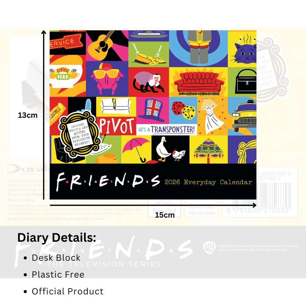 OFFICIAL FRIENDS PAGE a DAY DESK BLOCK 2026 CALENDAR | Television Series Movies image number 6