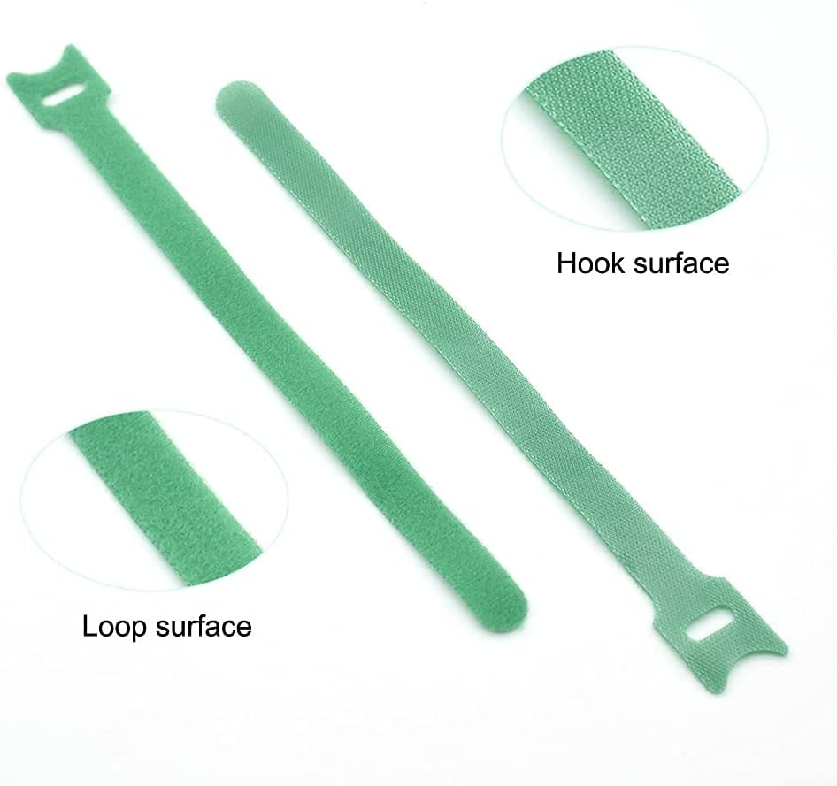 Garden Hook＆Loop Plant Cable Ties, Multi-Functional Ties, Adjustable Garden Nylon Ties for Supporting Plant and Vines(50 Pcs, 8 Inch, Green) image number 1