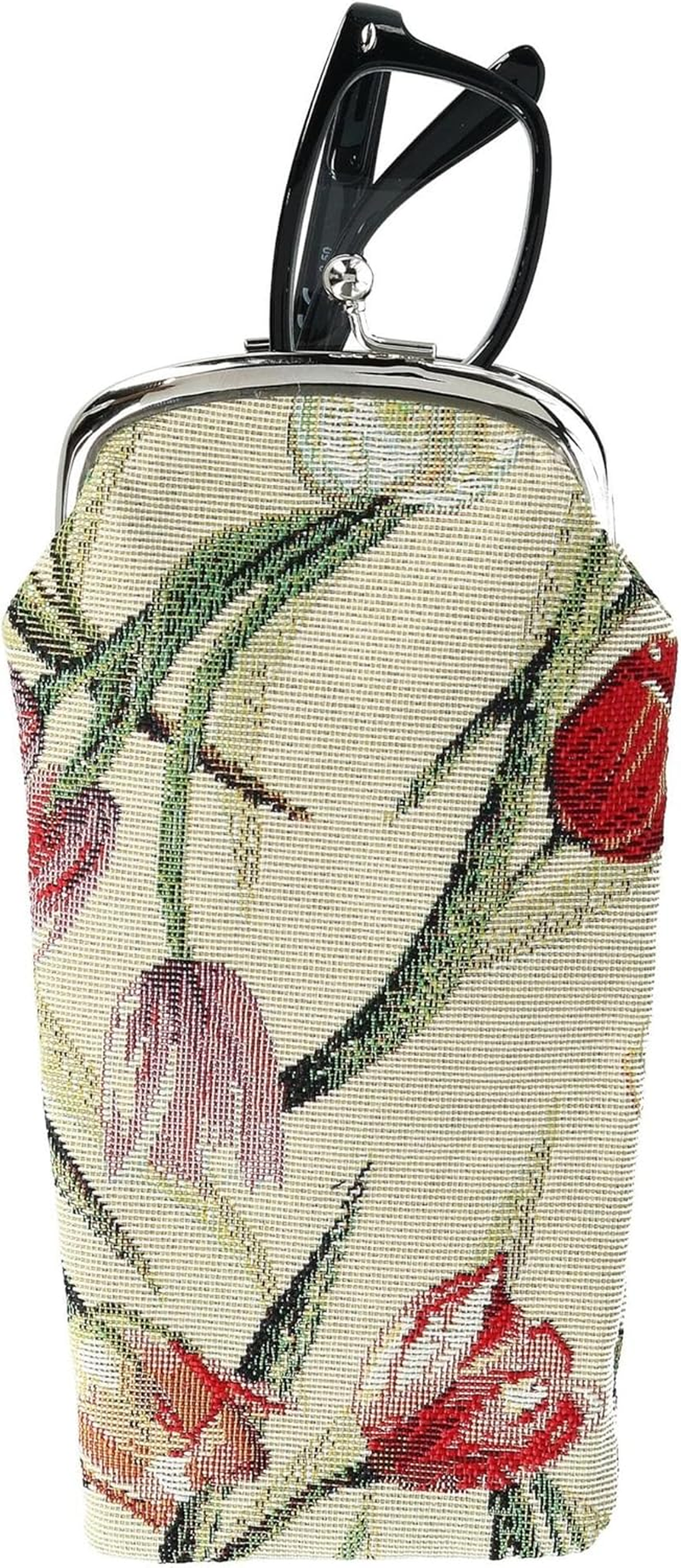 Women'S Tulip Print Tapestry Glasses Case image number 2