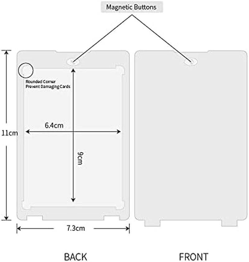 One Touch Magnetic 25 Pack Card Holder, Protective Sleeves for Trading & Sports Cards (25PC-SSR) image number 3
