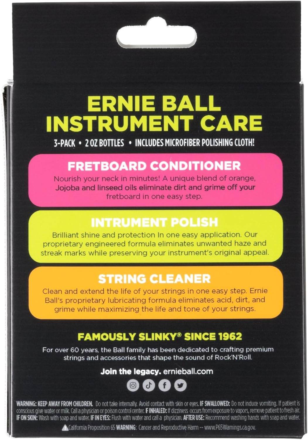 Ernie Ball Guitar Polish, Fretboard Conditioner, and String Cleaner with Polish Cloth