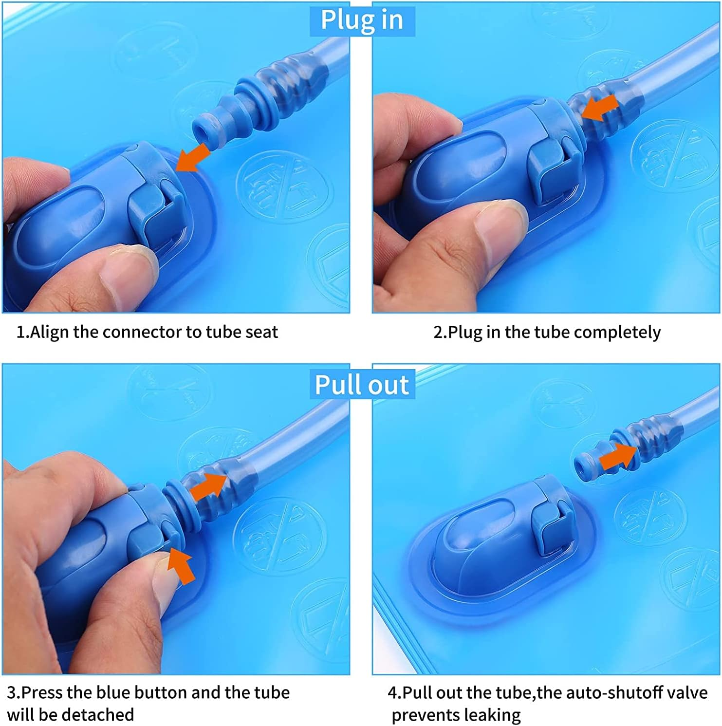 Hydration Bladder, 3 L 2 L 1.5 L Water Bladder BPA Free, Leak Proof Water Reservoir for Hiking, Camping, Backpacking and Biking image number 4