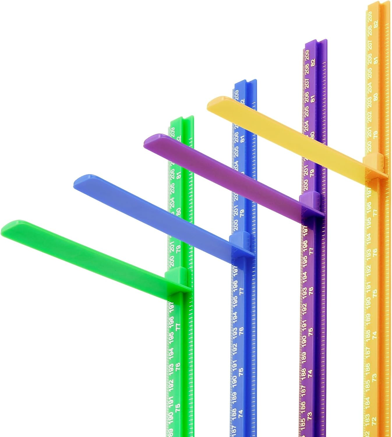 Growth Chart for Wall, Children Height Measurement,3D Removable Growth Height Chart,Splicing Height Ruler for Kids Baby Nursery 79 Inch (Purple) - Yellow image number 4