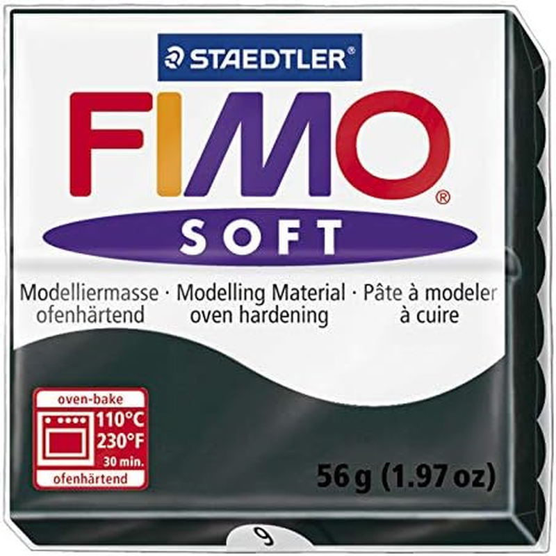FIMO Staedtler Soft Polymer Clay, 9 Black, 57 G
