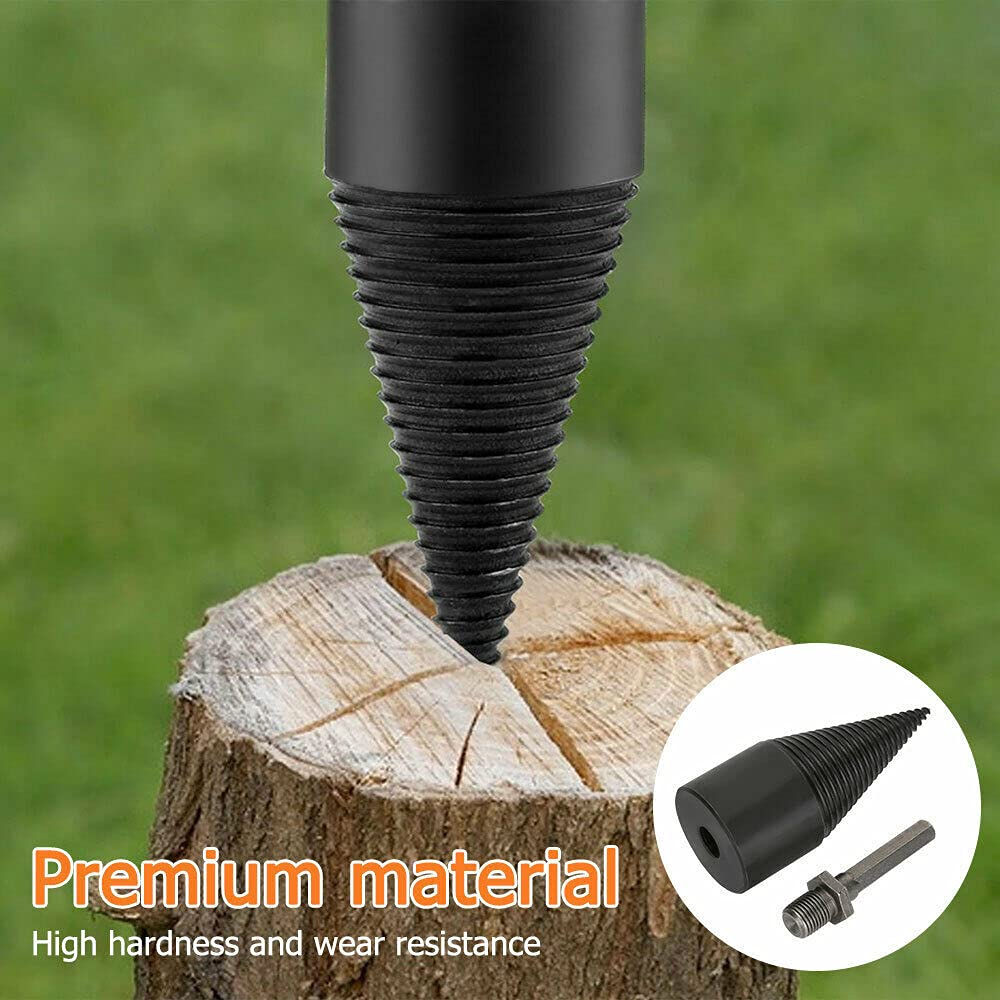 High Speed Twist Firewood Drill Bit Wood Splitter Screw Splitting Cone Driver (42Mm Hex Shank) image number 3