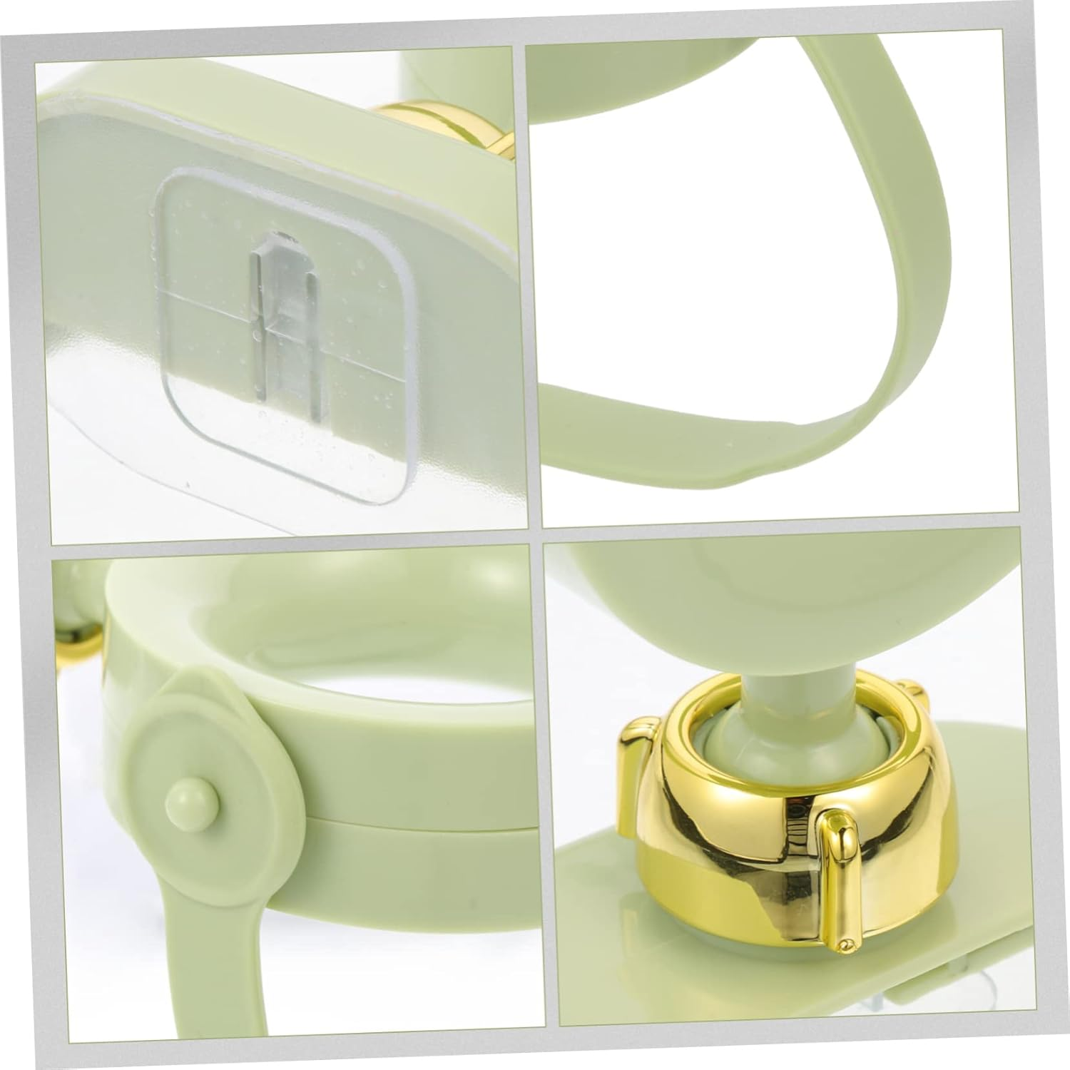 IWOWHERO Hair Dryer Holder Hands Wall Dryer Rack Rotatable Bathroom Storage Space Saving Hanger for Home Use Durable and Practical Design Keeps Bathroom Organized - Dark Green image number 2