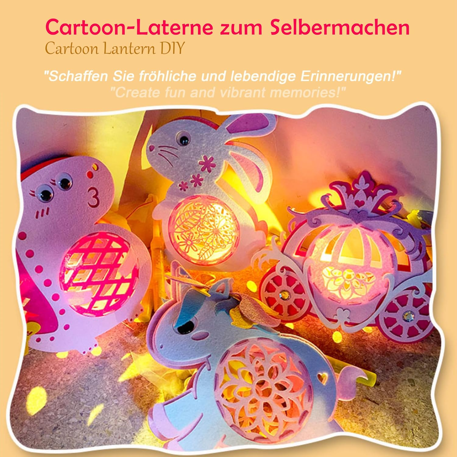 Inqzen Handmade St. Martin Lantern from Craft Set - Creative DIY Cartoon Lantern for Crafts for Martin'S Parades, Nursery, School and Autumn Festivals (Boat) image number 5