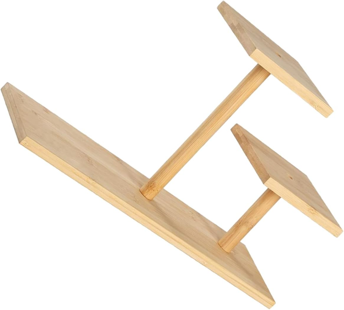 MINAOLULUS Bamboo Tiered Plant Stand for Indoor Desktop with 3-Layer Step Design, Multi-Pot Succulent Display Shelf for Window and Table Gardening image number 6