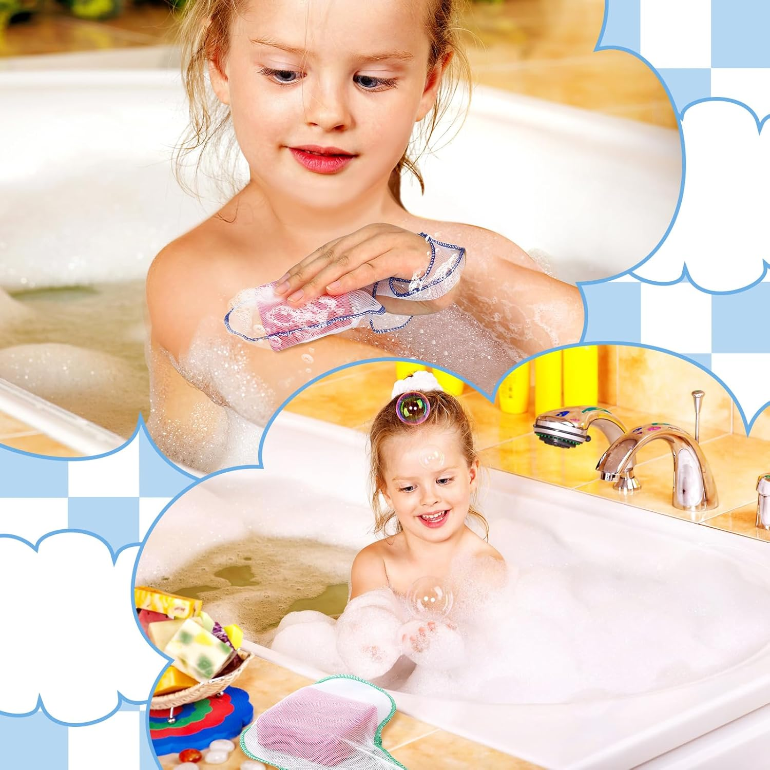 Cosblank 8 Pcs Soap Bar Saver Bag to Preserve Soap Mesh Pouch for Shower Body Wash Conditioner Shampoo Bar Holder, 8 Colors image number 3