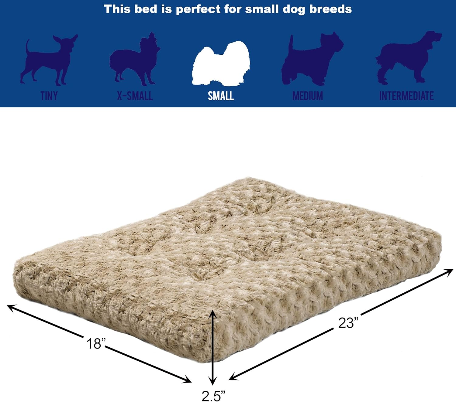 Midwest Homes for Pets Plush Ombr&eacute; Swirl Dog & Cat Bed | Mocha 23L X 18W X 1.75H -Inches for Small Breeds, 24-Inch, Model:40624-Stb image number 4