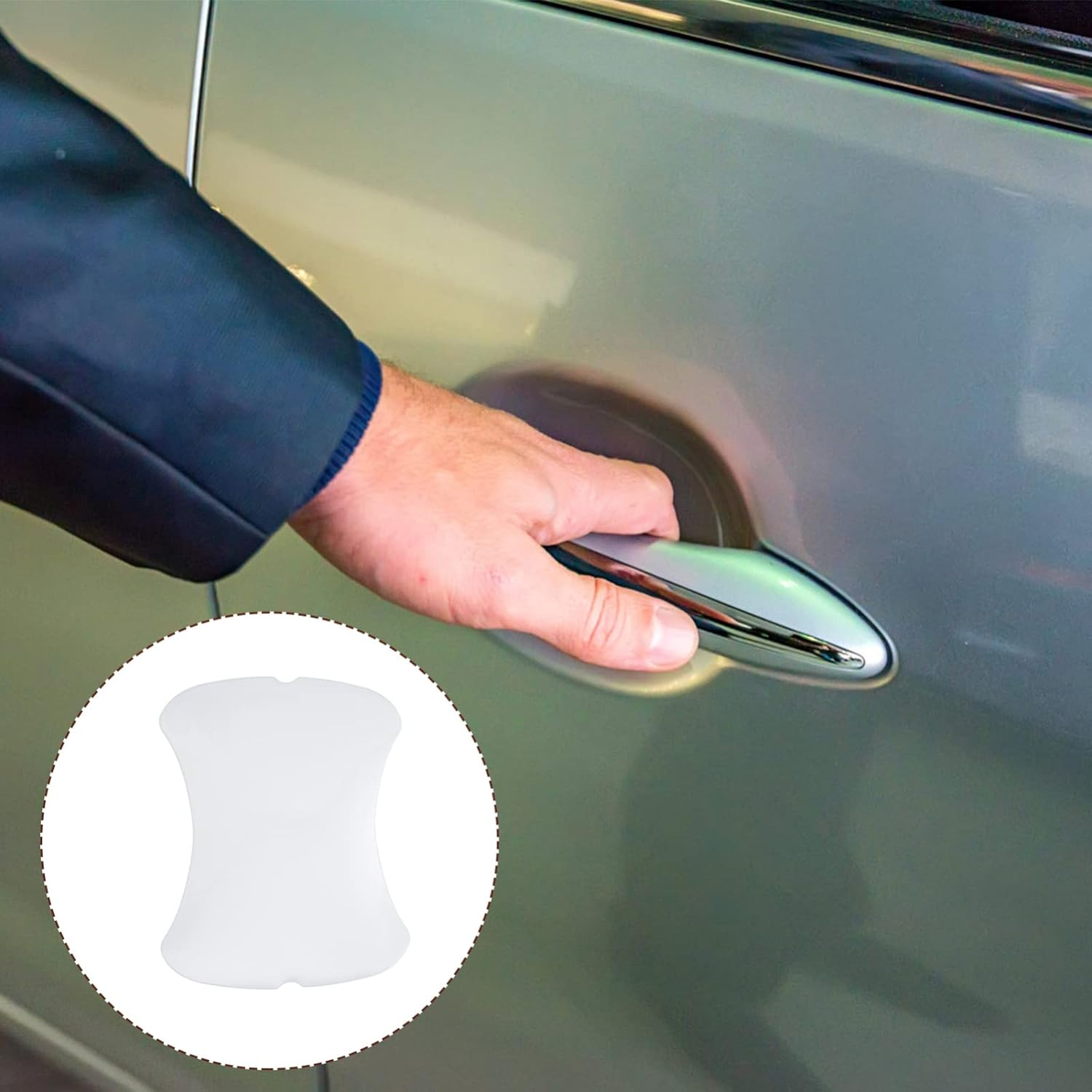 POPETPOP Clear Sheet Protectors 2 Sets Invisible Car Door Handle Scratch Protector Transparent Door Handle Paint Scratch Protection Film Car Door Handle Cup Guard for Grip Recesses Car Door Protector image number 4