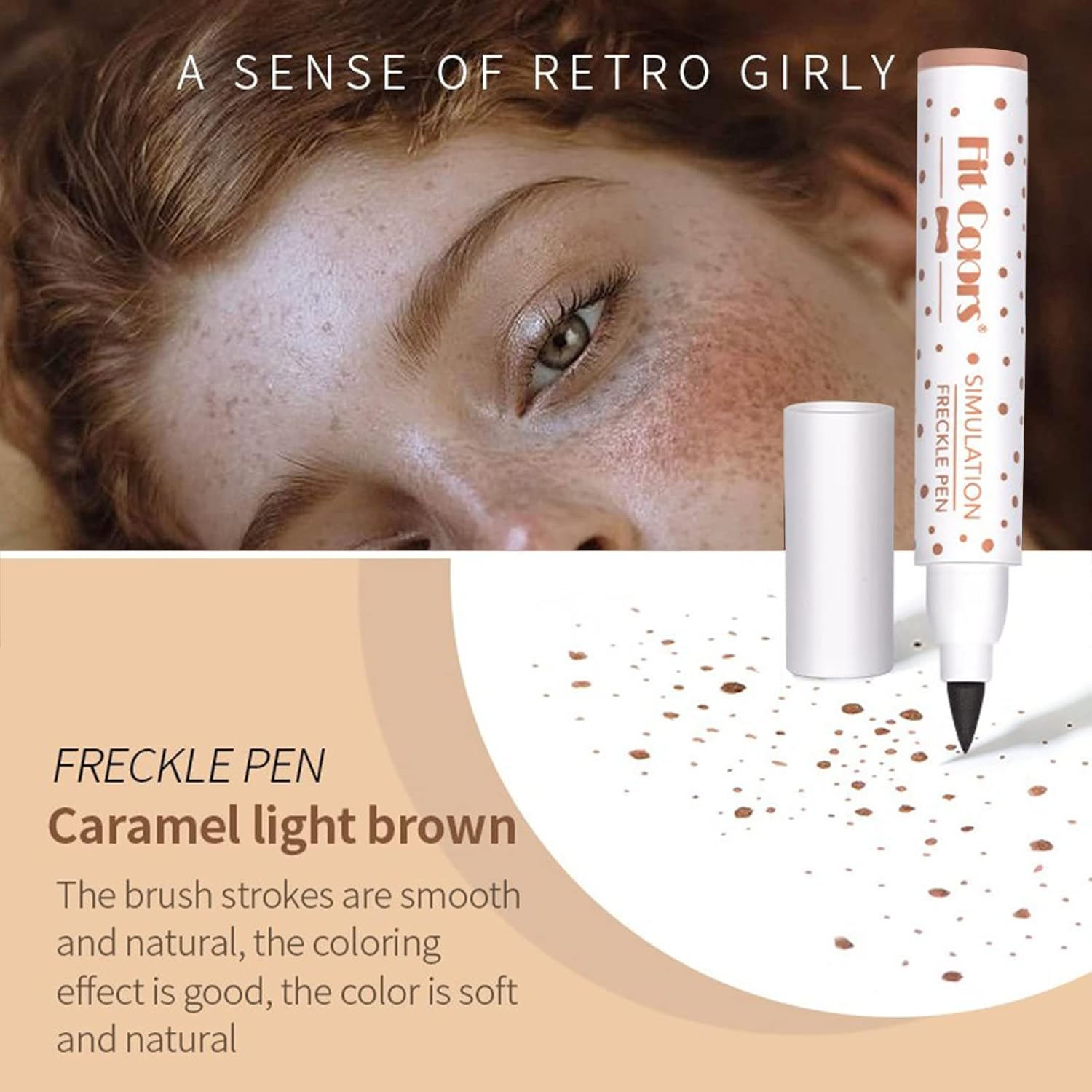 MKNZOME Freckle Pen, 2 Pieces Natural Lifelike Dot Spot Pen, Quick-Drying Waterproof Longlasting Freckle Makeup Pen for Natural Effortless Sunkissed Makeup (Dark &Light Brown) image number 3