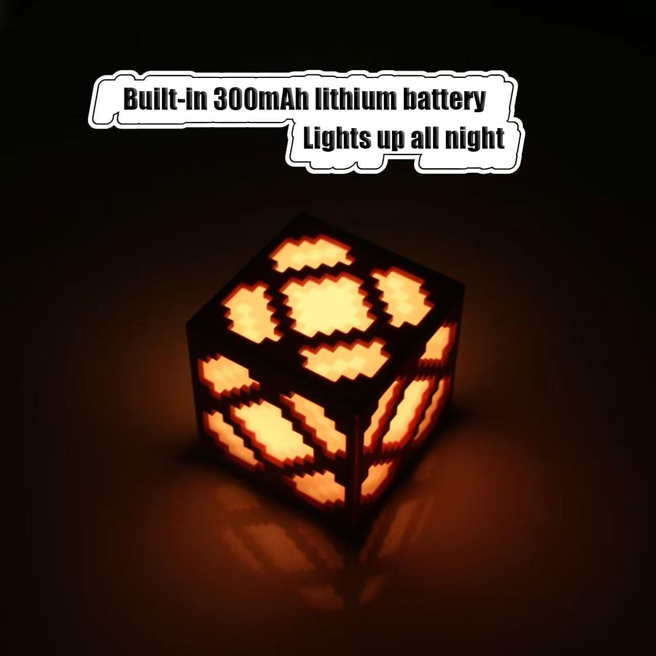 Pixelated Mood Light Square Cube Lamp, 16-Color LED Rechargeable Wall/Table Mountable Lamp for Boys Gaming Room Decor image number 2