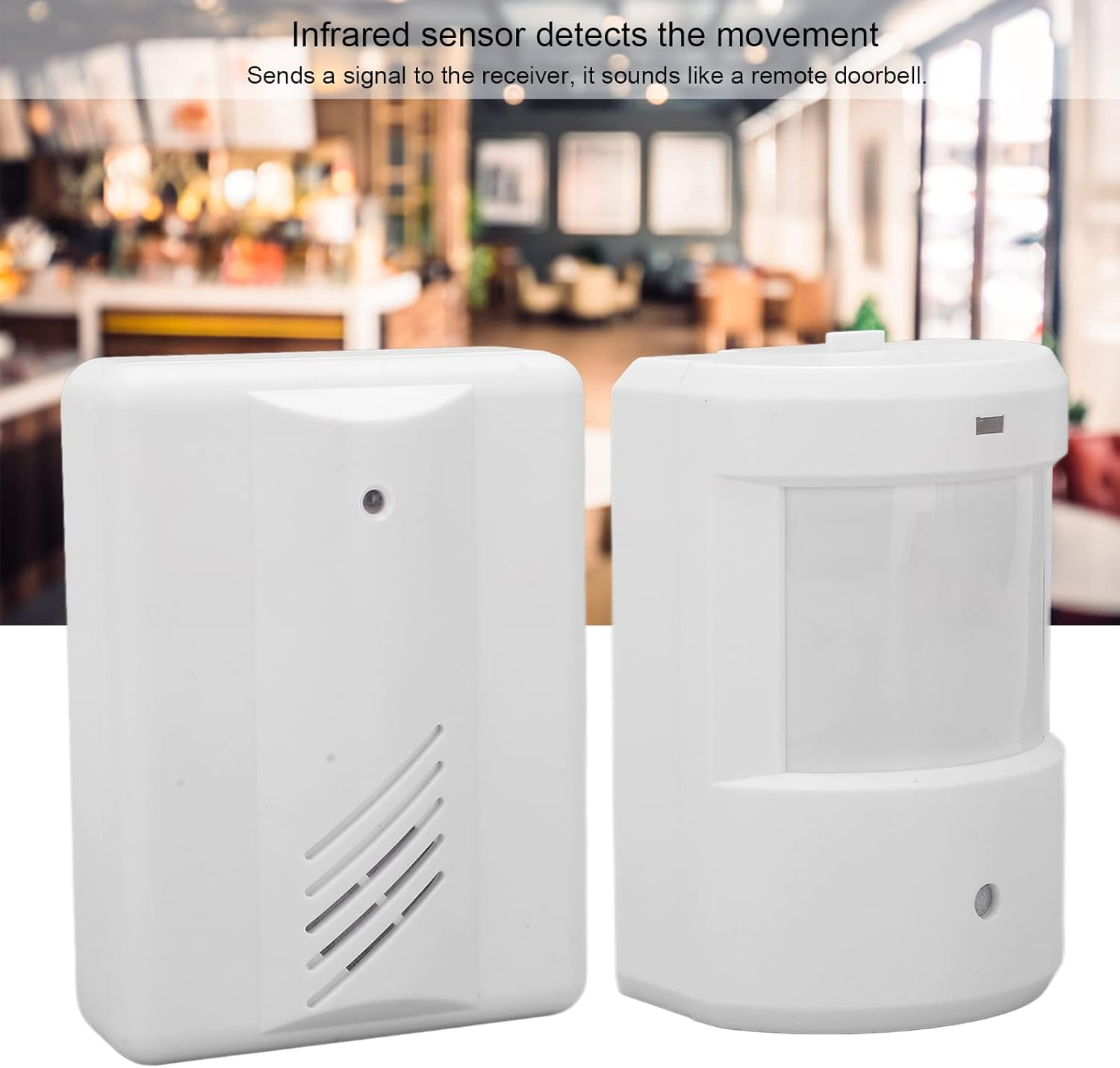 Wireless Motion Sensor Door Chime, Infrared Induction Weatherproof Shop Store Office Home Front Door Entry Welcome Reminding Doorbell, Security Alarm Chime Driveway Alert image number 6