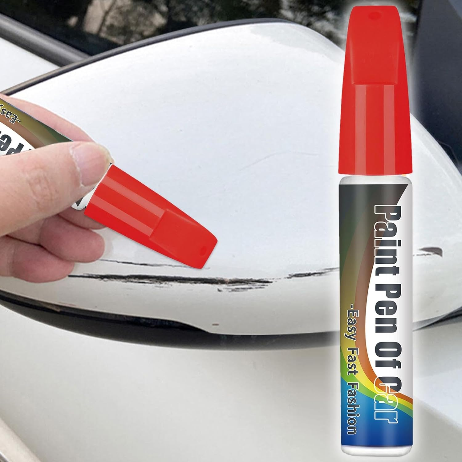 Car Scratch Remover Pen - 12Ml Waterproof Portable Auto Vehicle Paint Pen,Fast Drying Multifunctional Car Accessories, Vehicle Paint Repair Tool, Auto Paint Pen for Water Dirt
