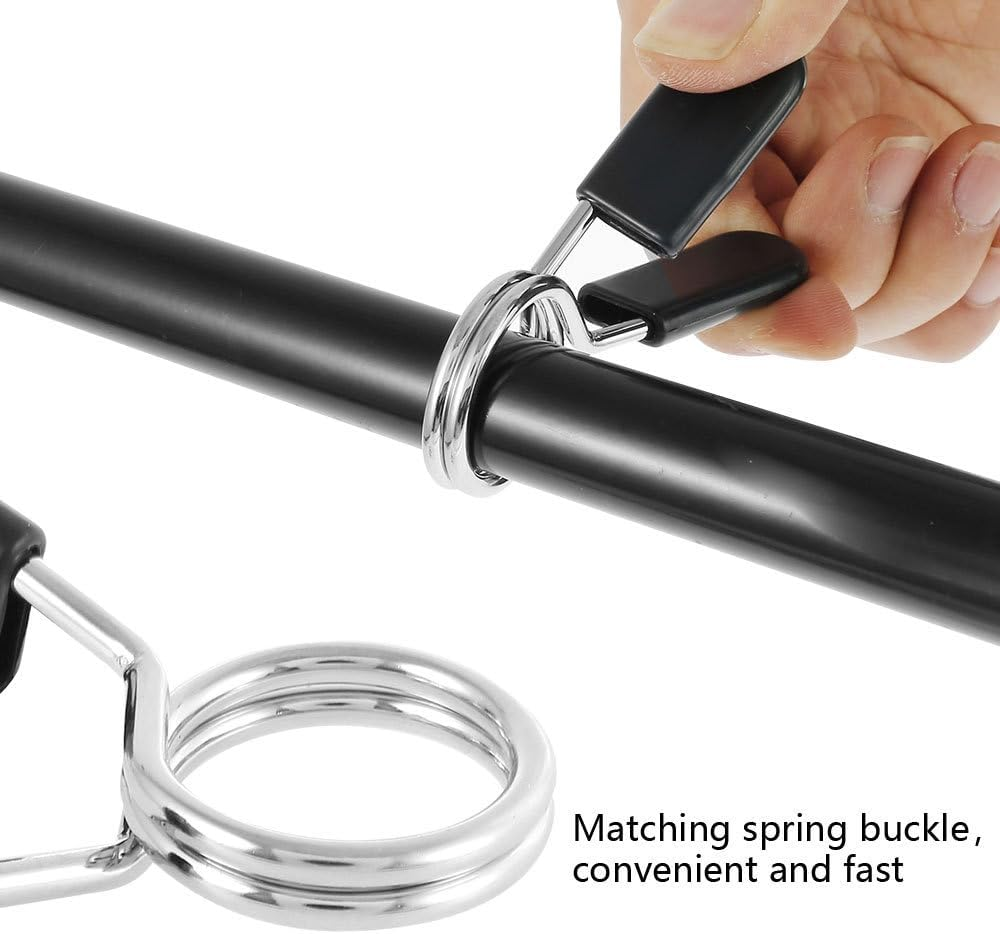 Hualianmengxin Spring Clip Collars, 1 Inch (25 Mm) for Smooth Dumbbell Handle or Standard Weightlifting Barbell (Pack of 6)