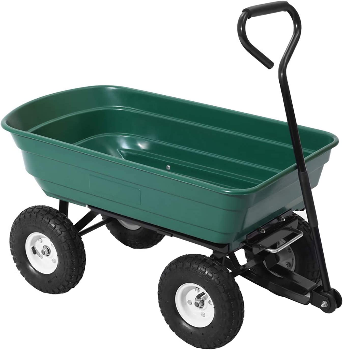 Gardeon Garden Cart, 270Kg Beach Trolley Carts Lounge Wagon Tool Trolleys Pull Outdoor Camping Gardening Supplies Transportation, Durable with Rubber Tyres Green image number 4