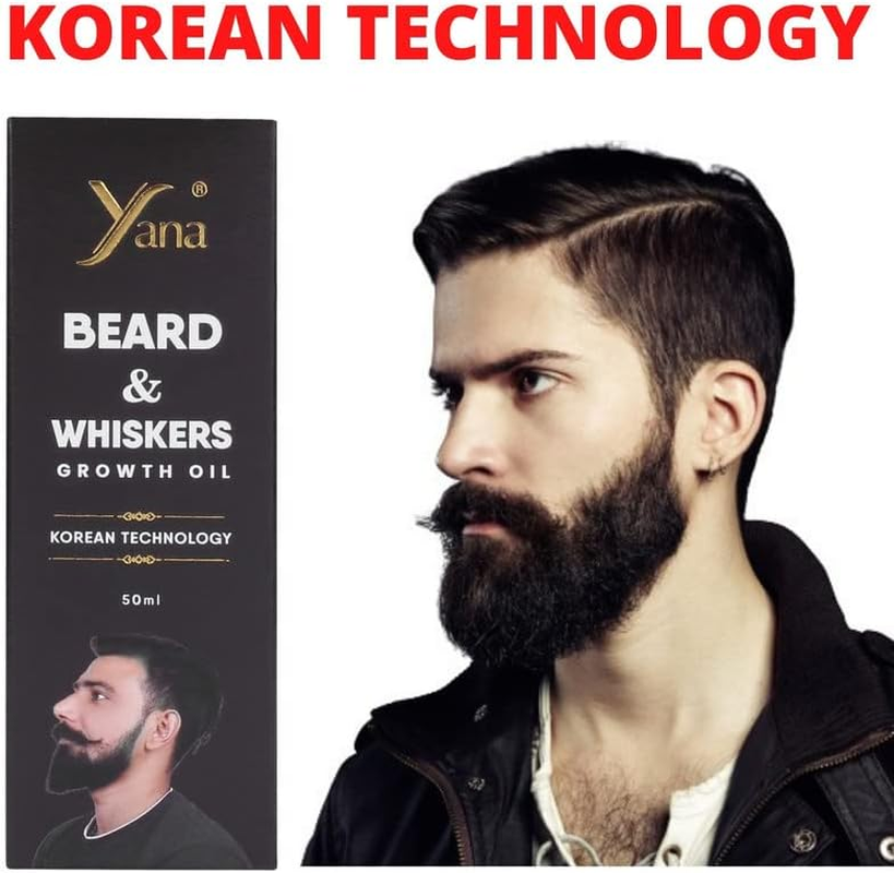 Yana Beard & Hair Growth Oil for Thicker Longer Beard Yana Beard Oil for Fast Beard Growth Natural Hair Oil Yana Beard Oil for Men Yana Beard Oil for Growing Beard Faster by Korean Technology image number 5