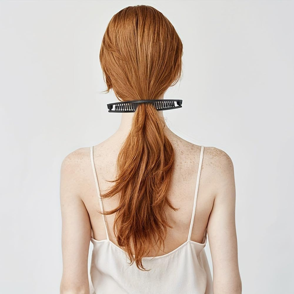 4Pcs Banana Hair Clips Vintage Clincher Combs Tool for Thick Curly Hair Non-Slip Fishtail Hair Clip Styling Accessories for Women Girls image number 3